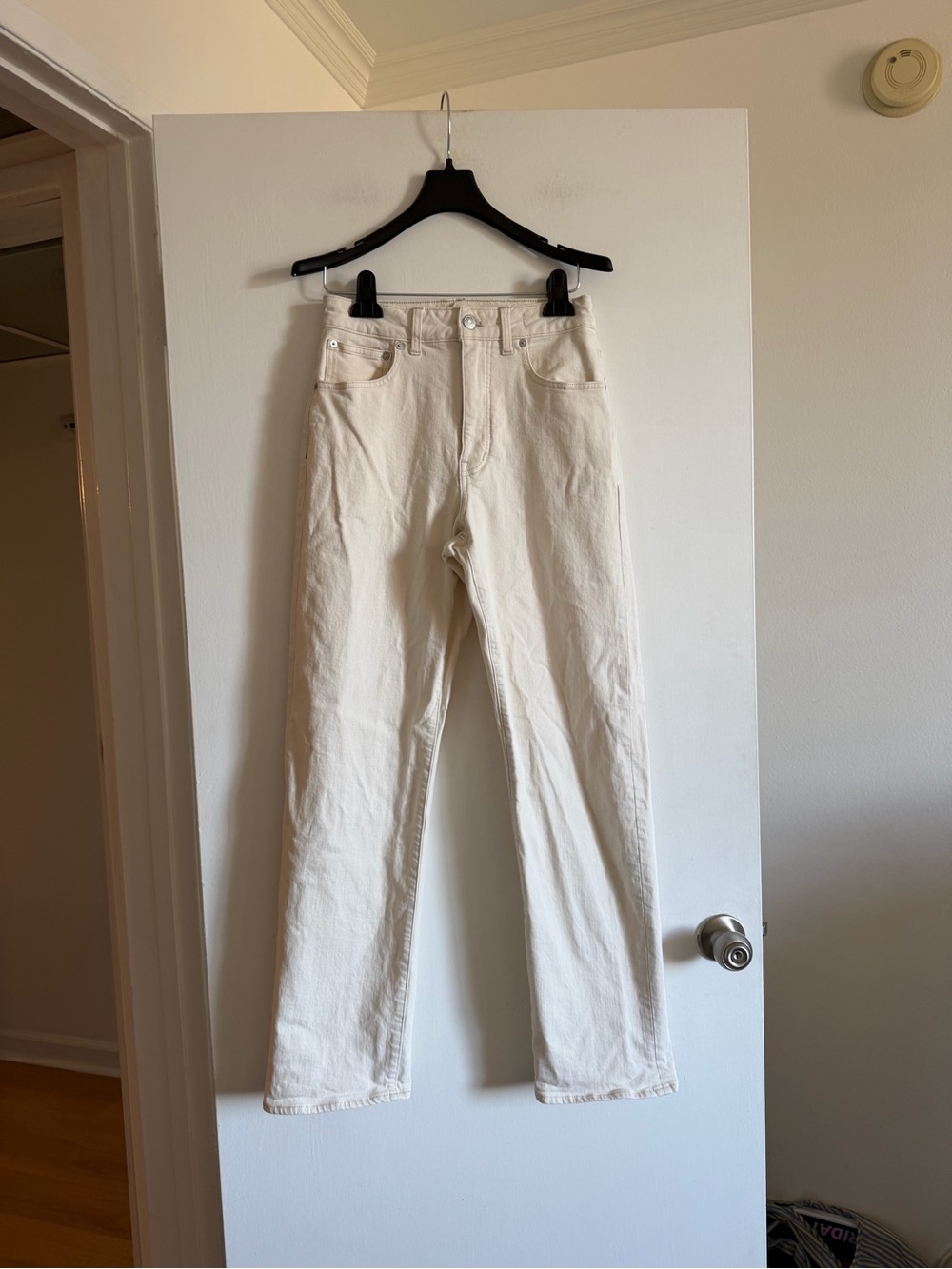 Madewell ‘Vintage Canvas’ Off White The Curvy ‘90s Straight Jean size 27 EUC - Picture 7 of 13